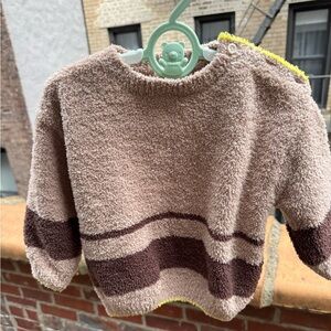7 AM Enfant Cozy Striped Brown Sweater